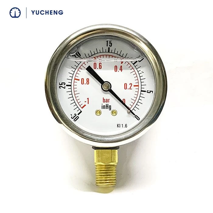 steel case air pressure gauge 1